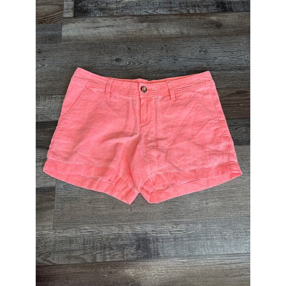 Lilly Pulitzer Calla Shorts size 4 100% linen - Picture 1 of 3